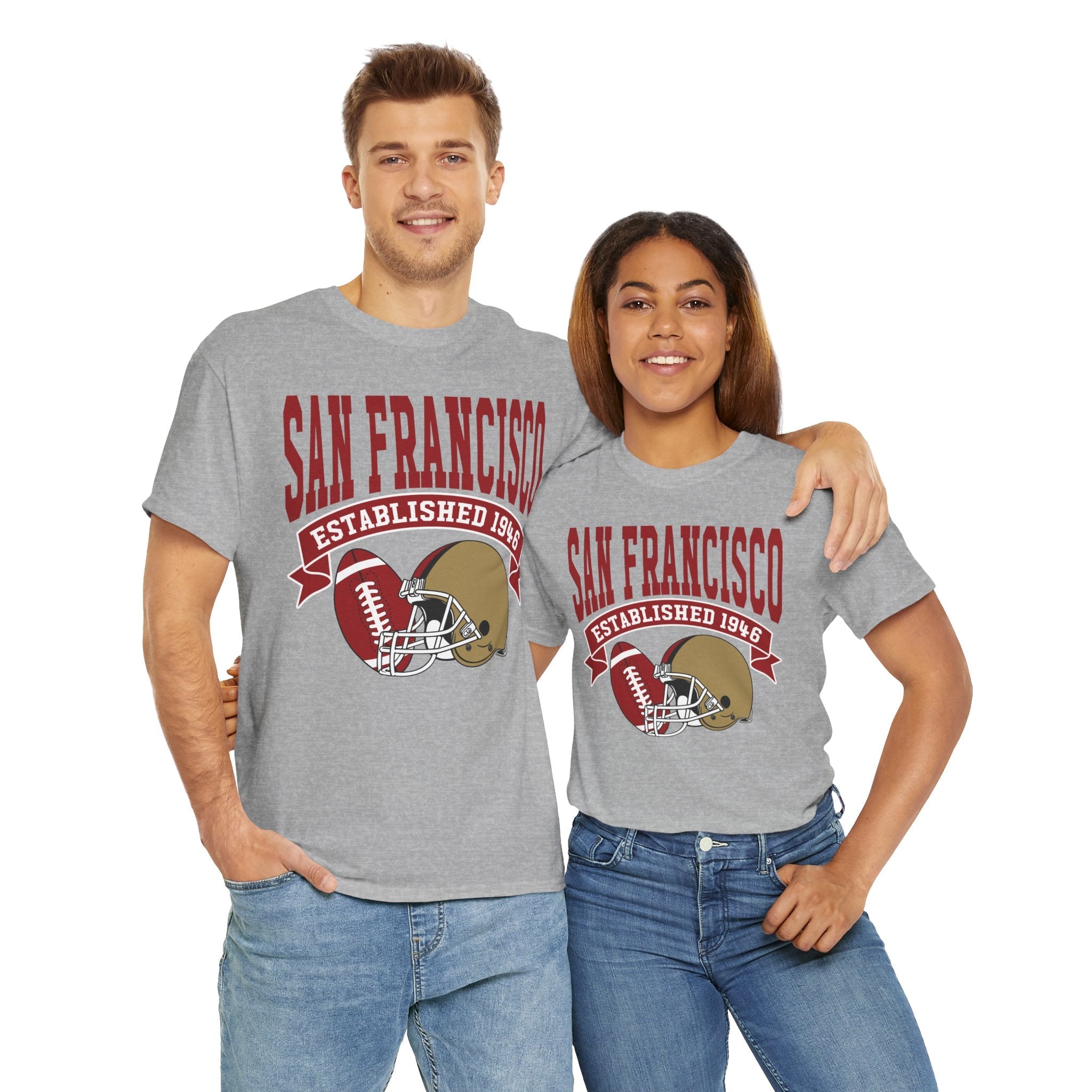 San Francisco Classic Football Collegiate T-Shirt - Stonk Shark Co.