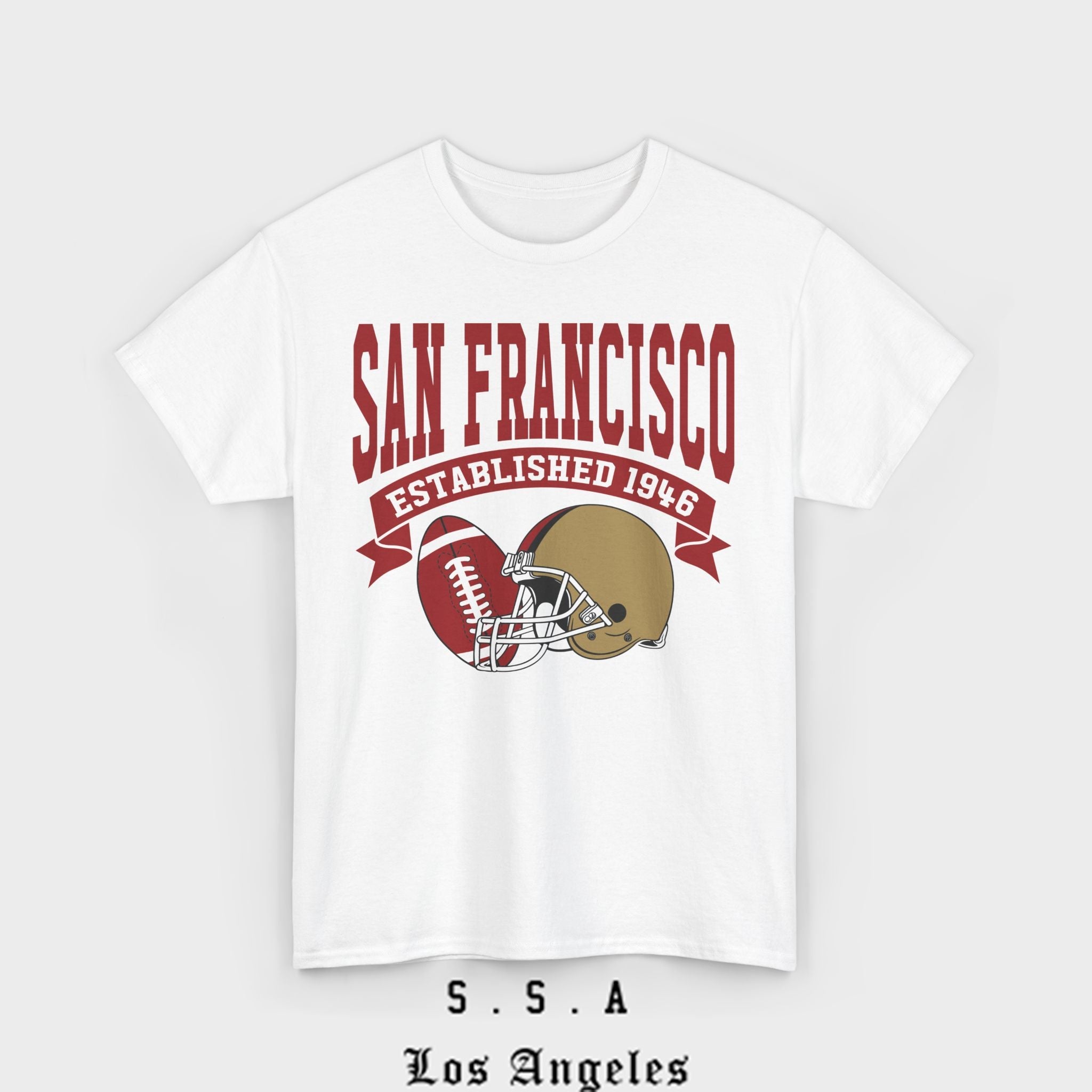 San Francisco Classic Football Collegiate T-Shirt - Stonk Shark Co.