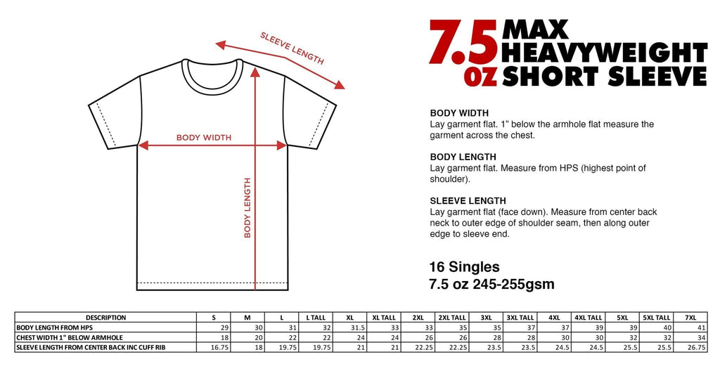 SHAKA WEAR 7.5 OZ Max Heavyweight Short Sleeve T-Shirt - Stonk Shark Co.