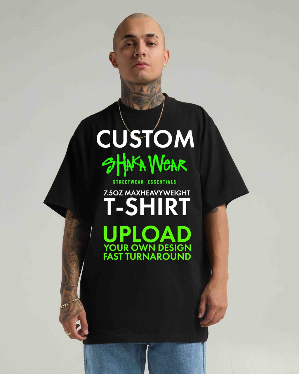 Shaka Wear 7.5oz Max Weight Custom T Shirt - Stonk Shark Co.