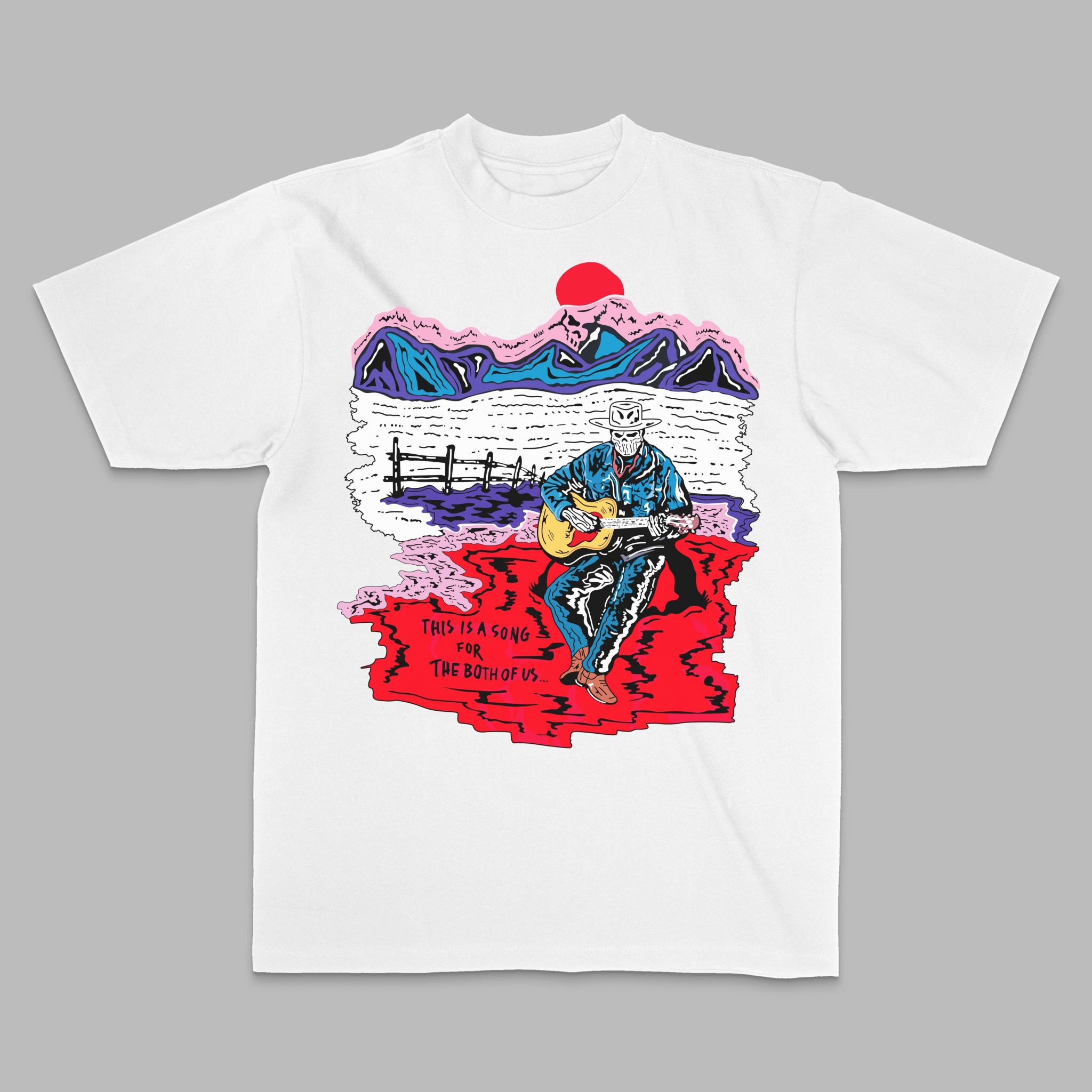 Song for the Both of Us Skeleton Cowboy Graphic Tee - Stonk Shark Co.