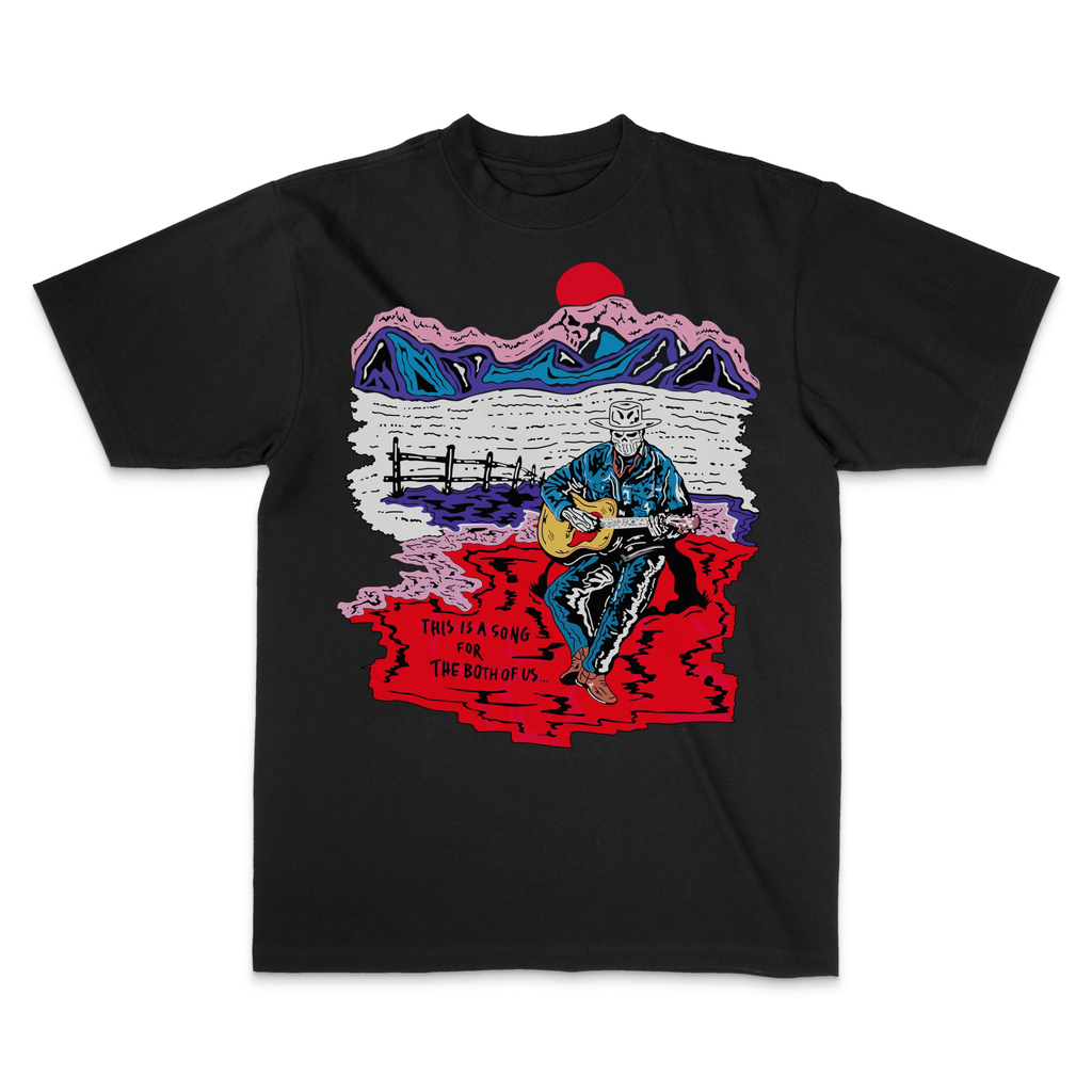 Song for the Both of Us Skeleton Cowboy Graphic Tee - Stonk Shark Co.