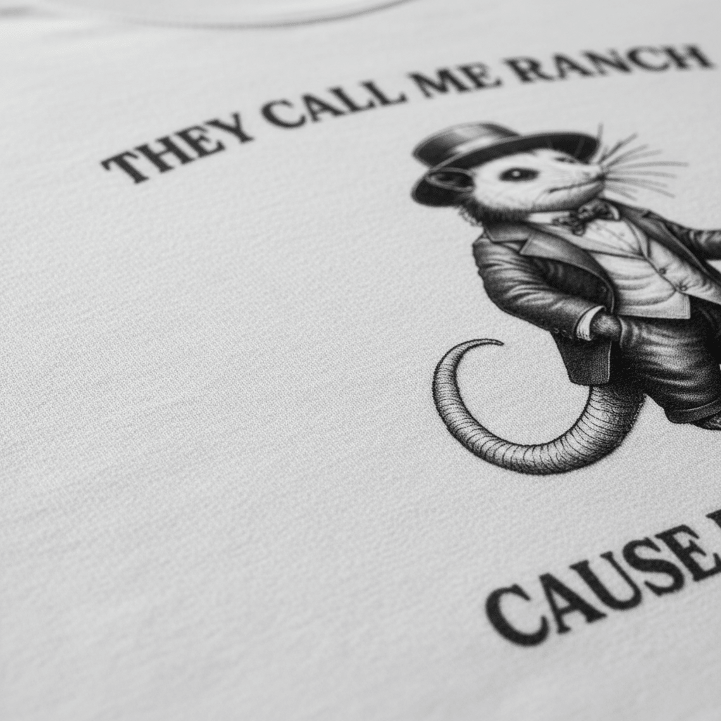 They Call Me Ranch Cause I Be Dressing Opossum Tee - Stonk Shark Co.