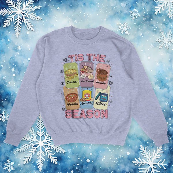 TIS THE SEASON - UGLY XMAS SWEATER Holiday "Latino Traditions" - Stonk Shark Co.