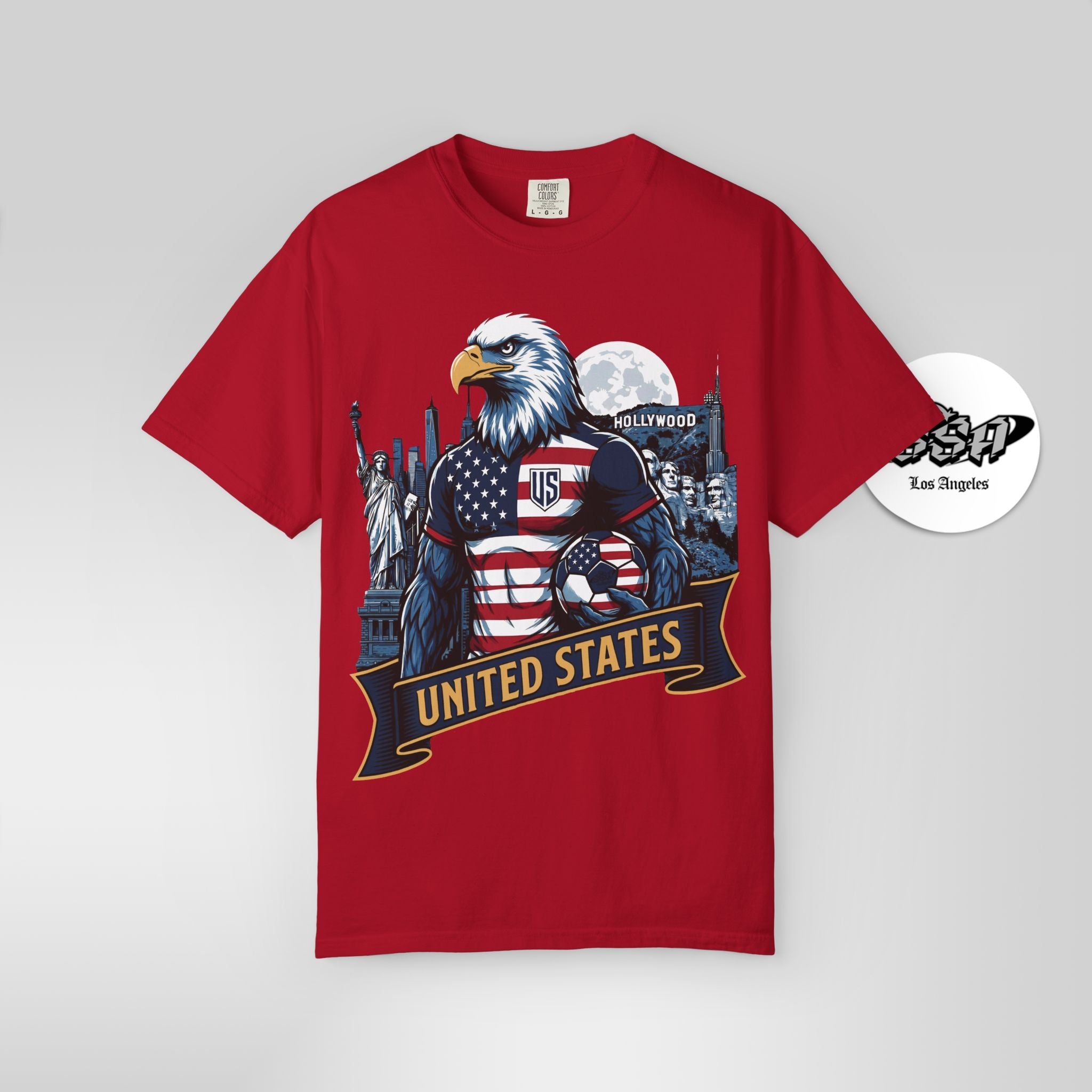 USA Eagle "Striker" Tee | 2026 Host Nation Soccer Fan Gear - Stonk Shark Co.