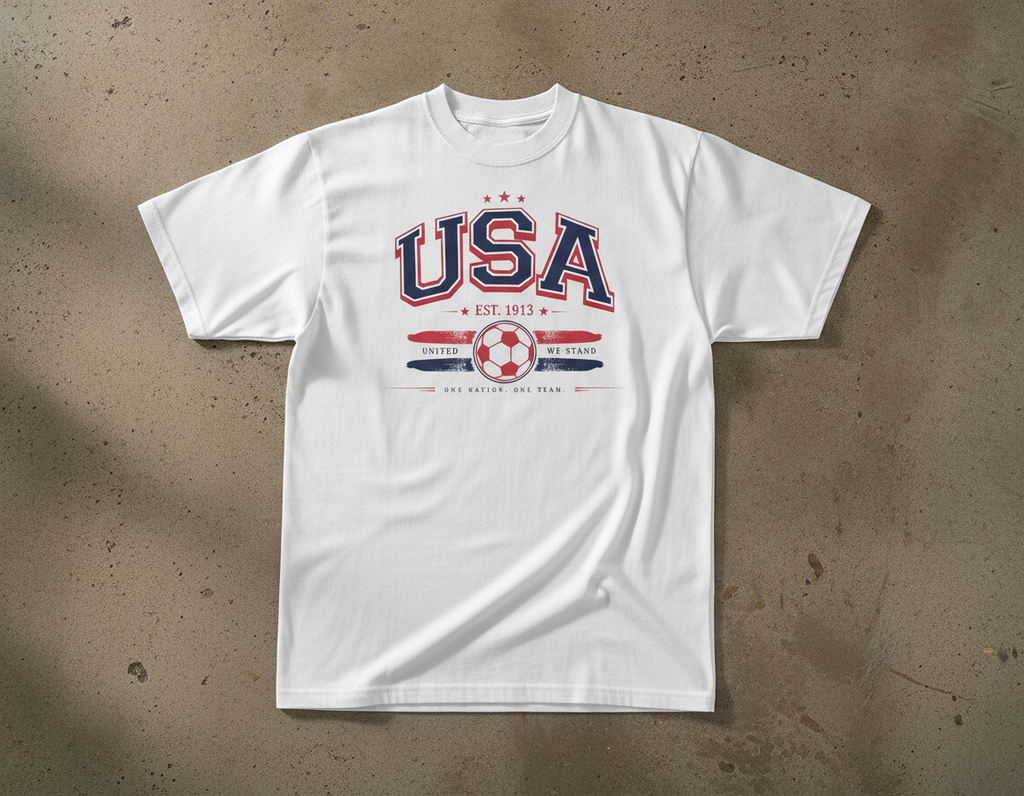 USA Soccer United We Stand Graphic Tee — Folded lay