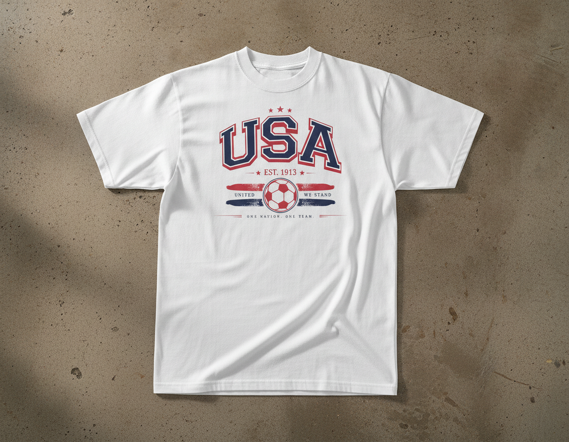 USA Soccer United We Stand Graphic Tee — Folded lay