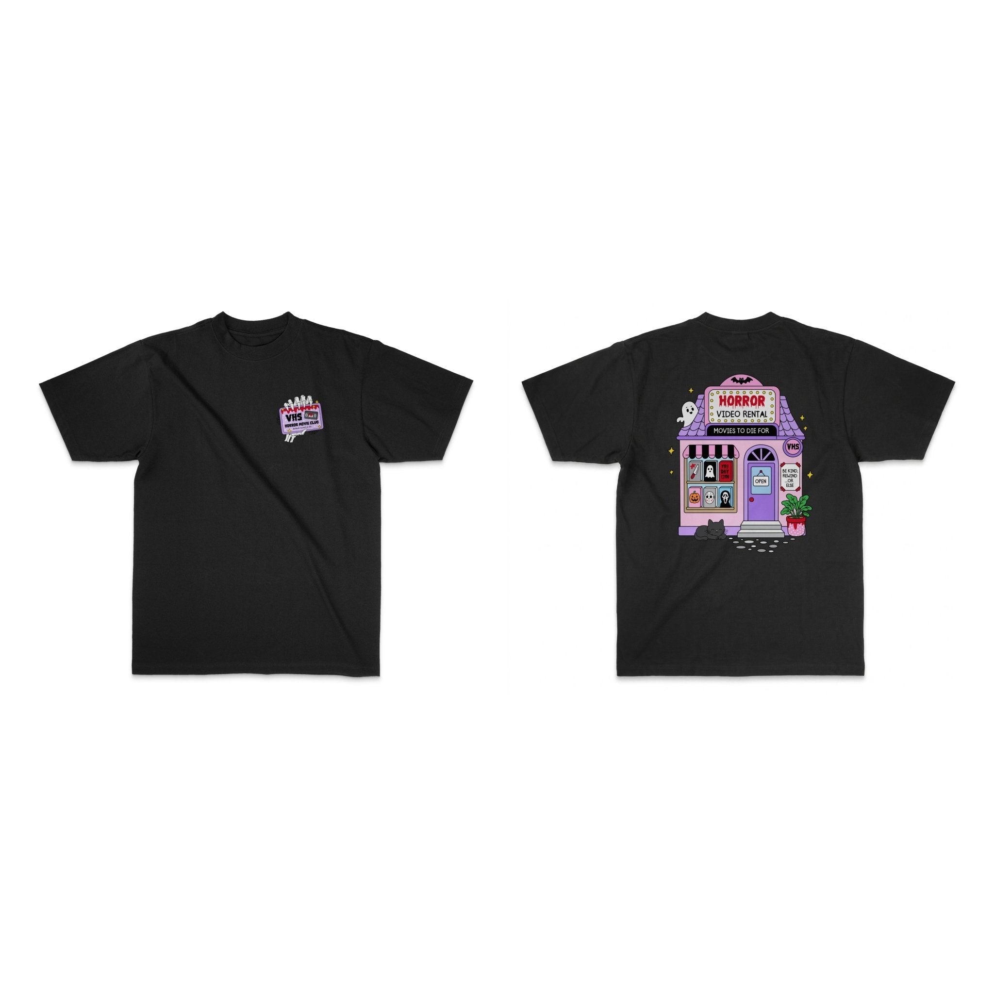 VHS Horror Movie Club Women's Graphic Tee - Stonk Shark Co.