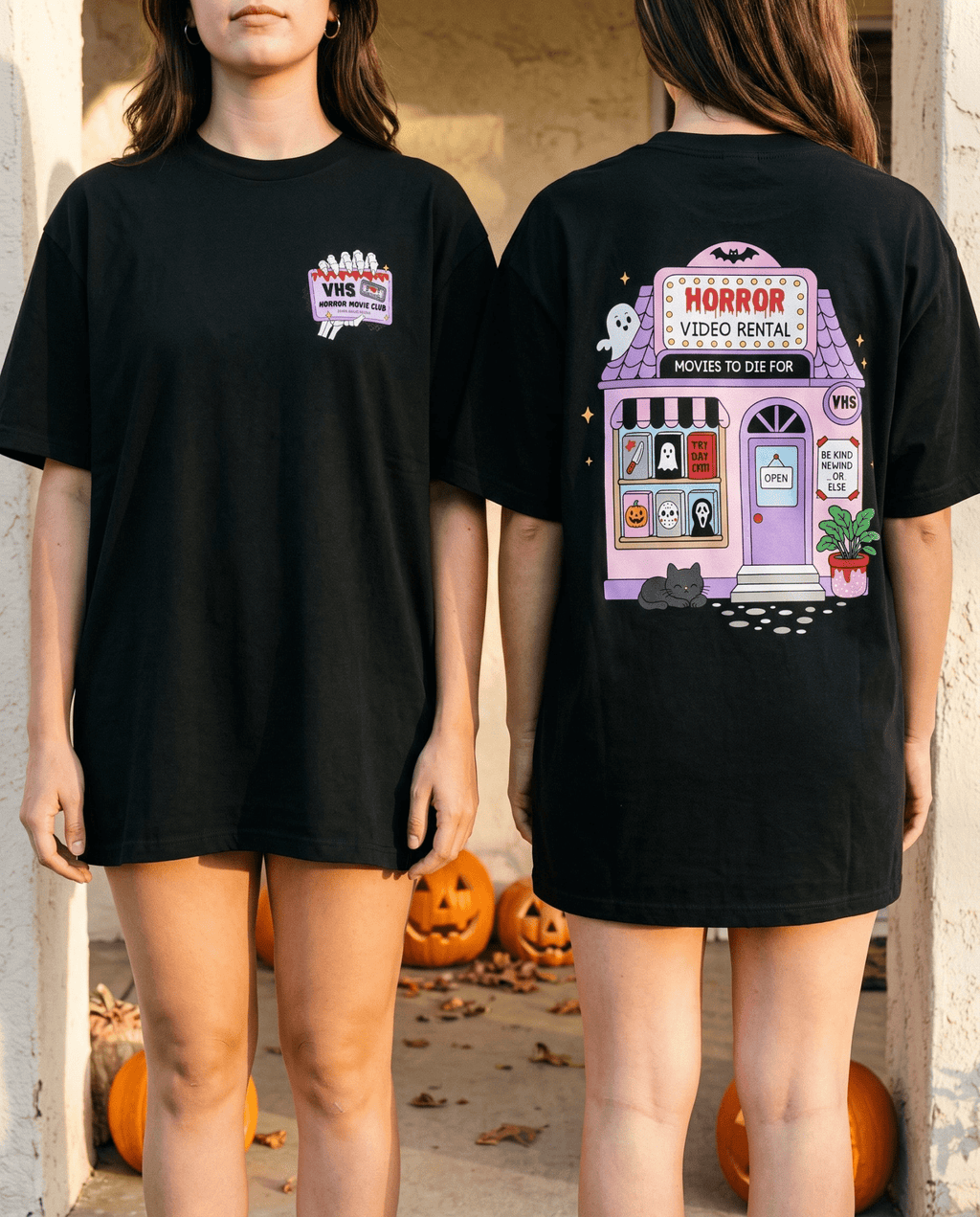 VHS Horror Movie Club Women's Graphic Tee - Stonk Shark Co.