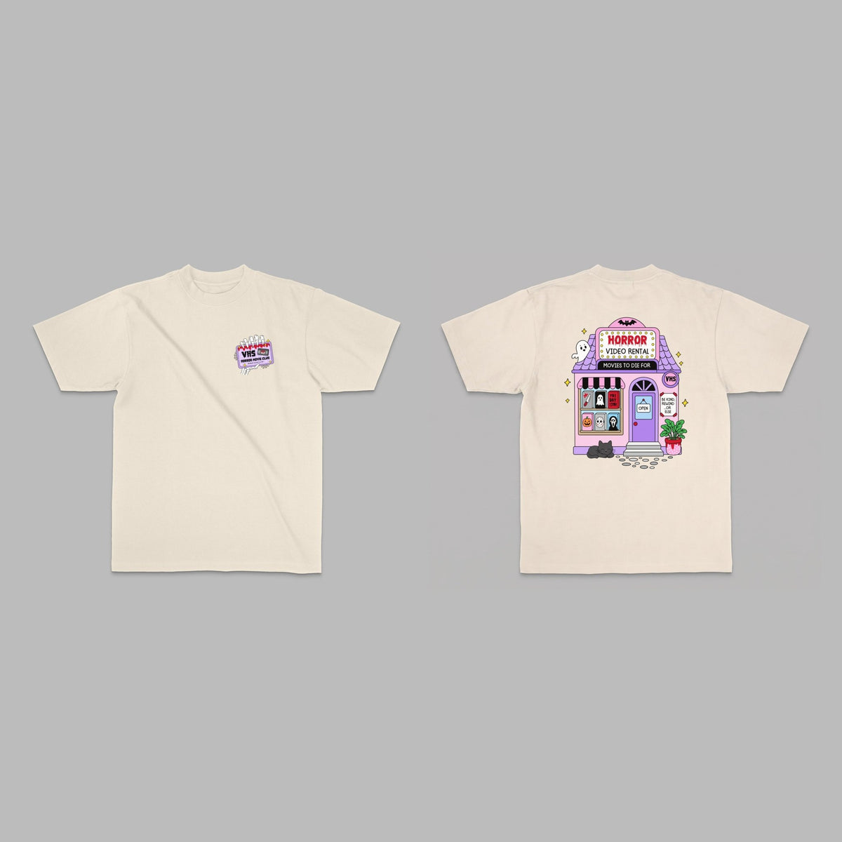 VHS Horror Movie Club Women's Graphic Tee - Stonk Shark Co.