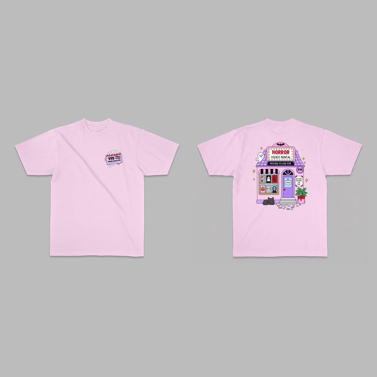 VHS Horror Movie Club Women's Graphic Tee - Stonk Shark Co.