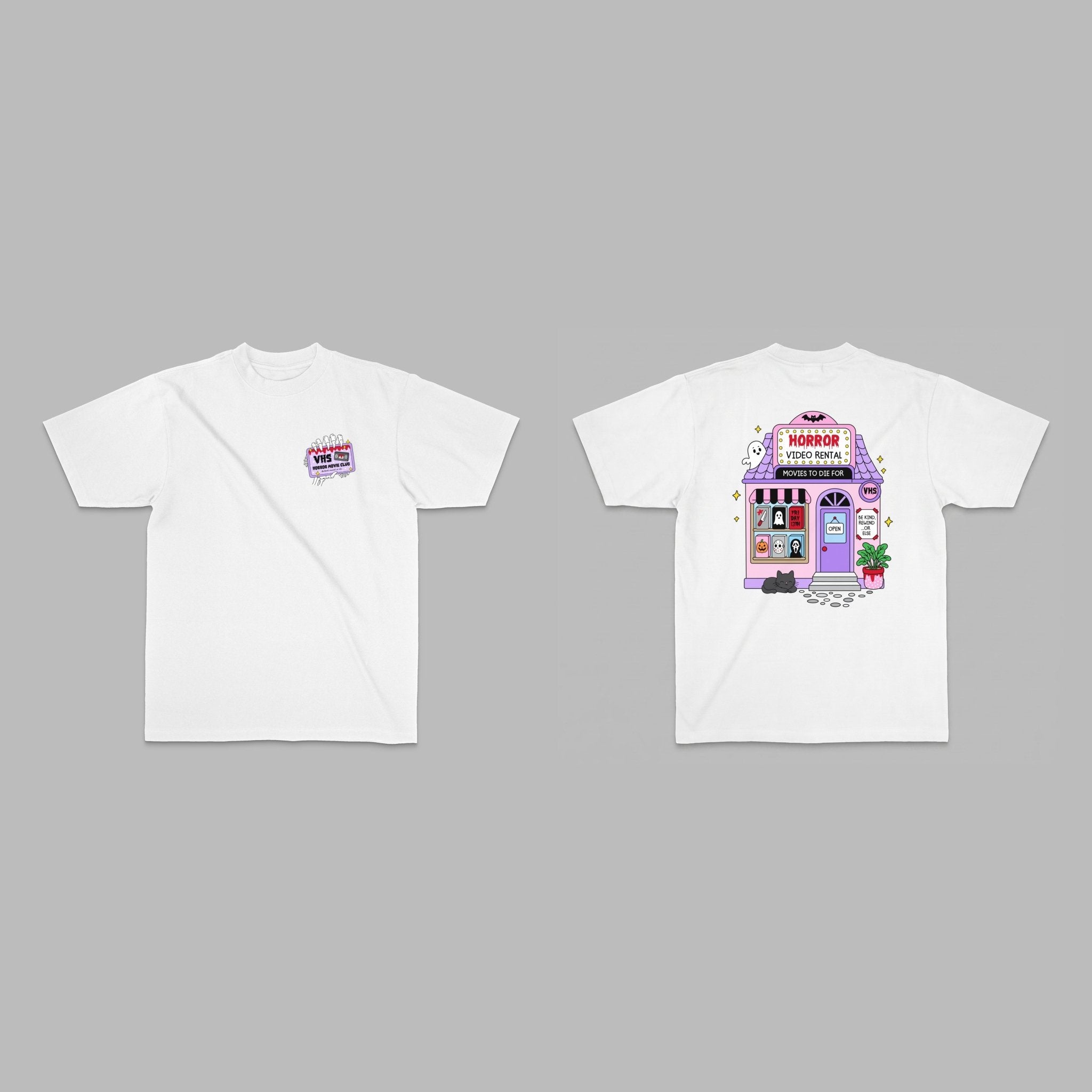 VHS Horror Movie Club Women's Graphic Tee - Stonk Shark Co.