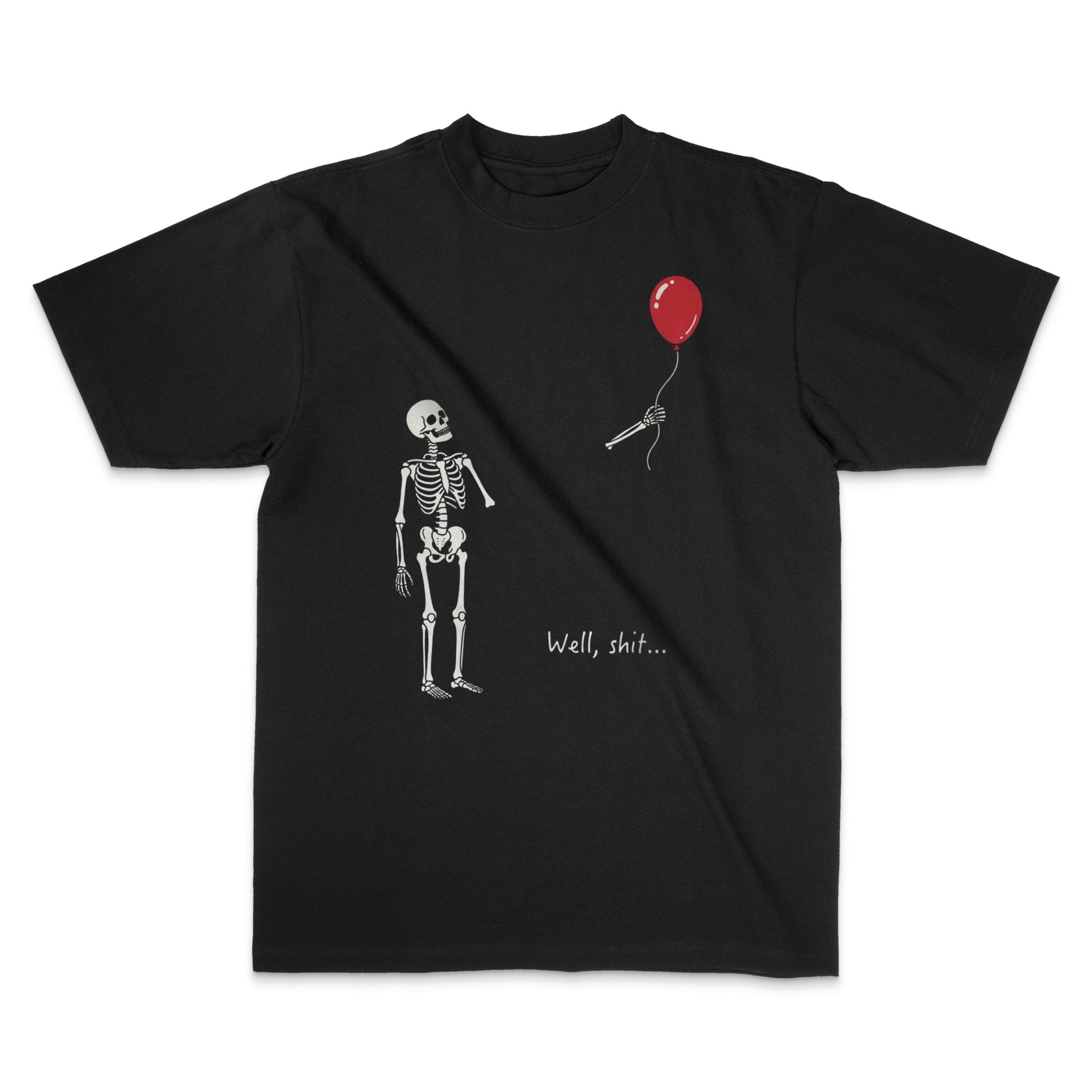 Well Shit Skeleton Balloon T-Shirt - Stonk Shark Co.