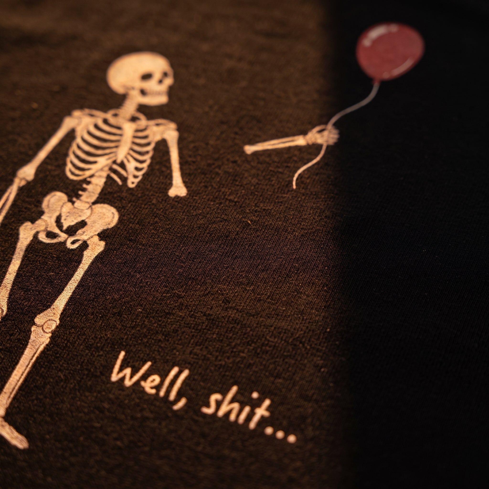 Well Shit Skeleton Balloon T-Shirt - Stonk Shark Co.
