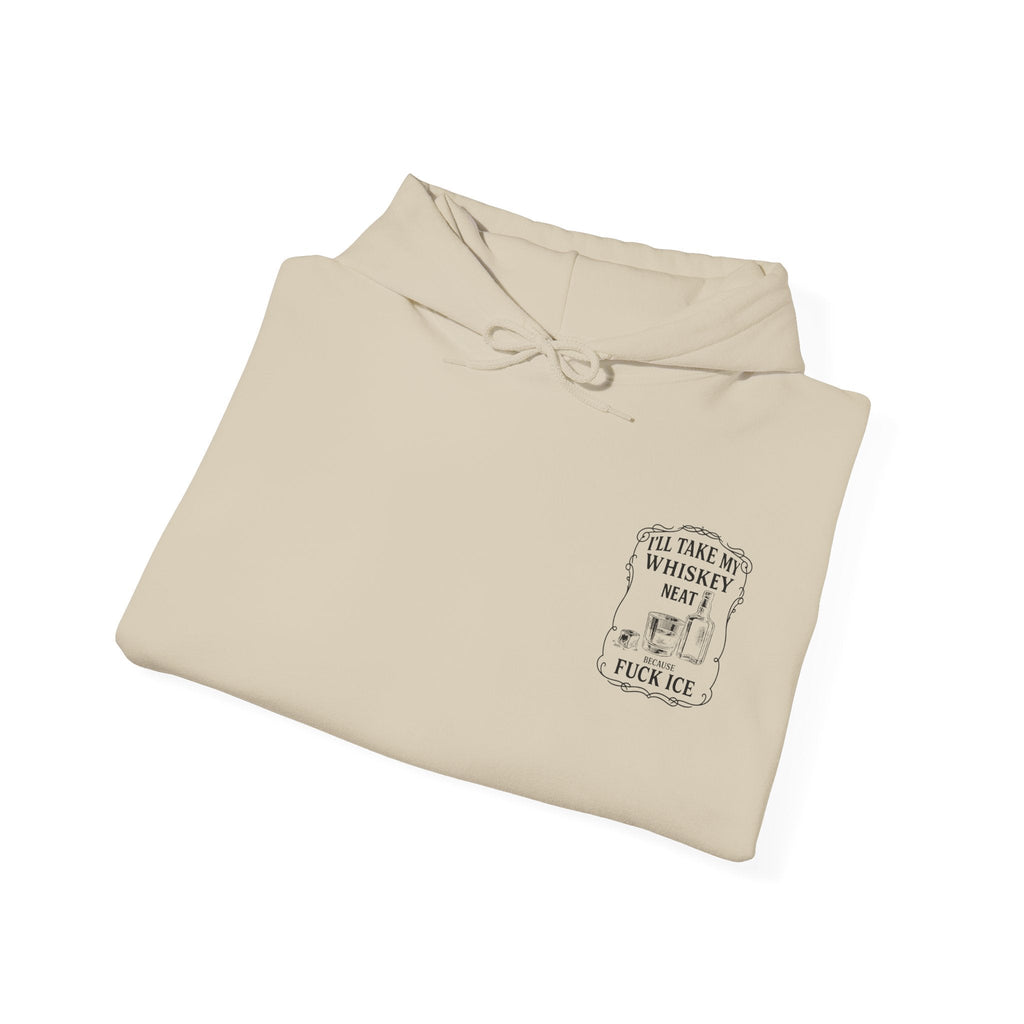 Whiskey Neat Because F*ck ICE – Political Statement Hoodie - Stonk Shark Co.