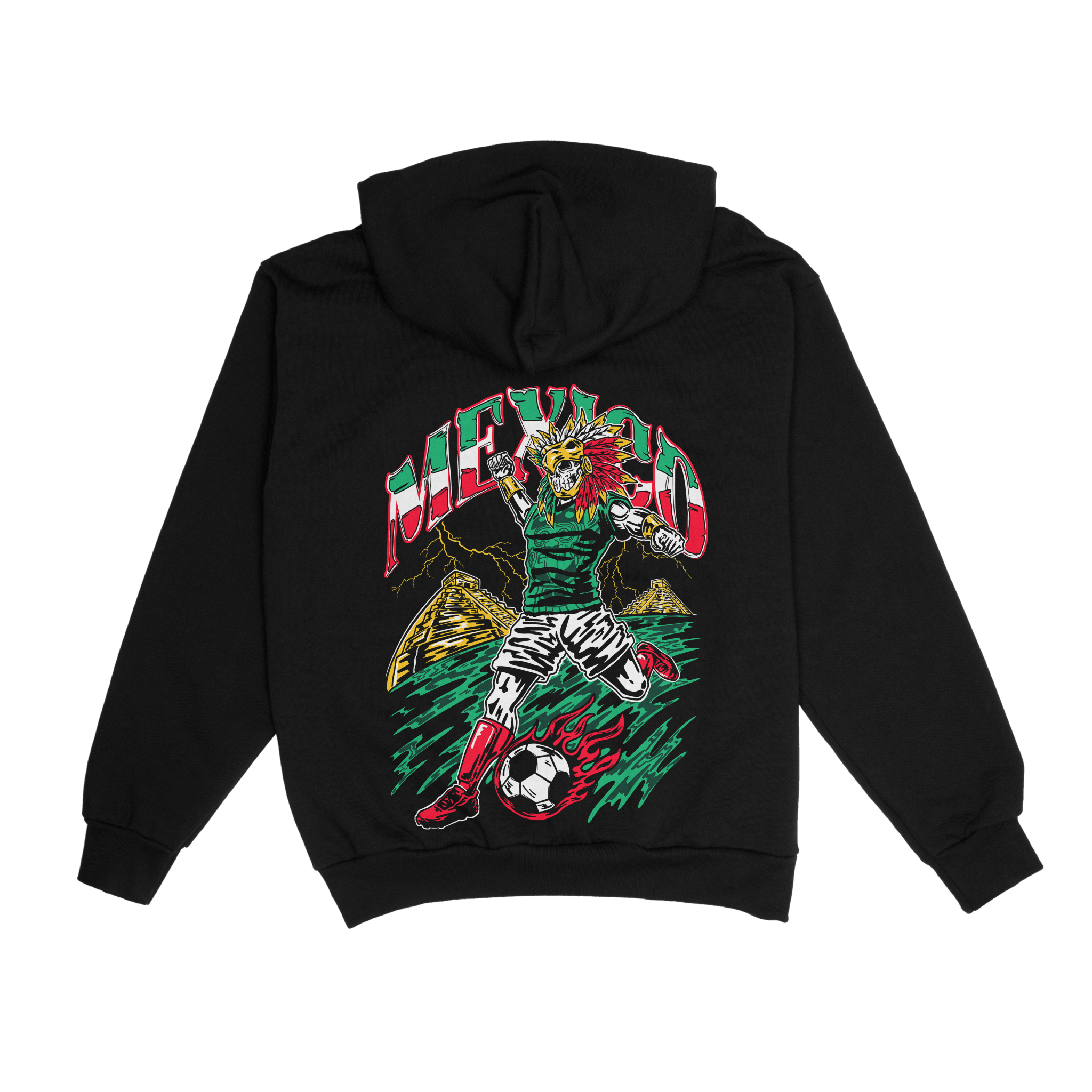 Mexico "Si Se Puede" Aztec Baller, Soccer Hoodie / Crew - Stonk Shark Co.