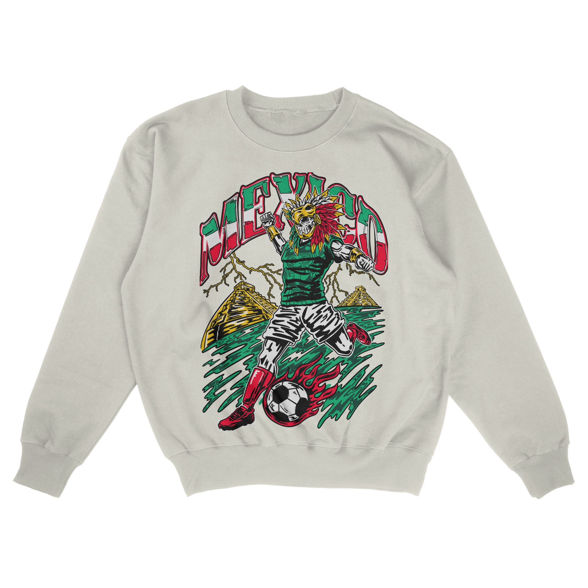 Mexico "Si Se Puede" Aztec Baller, Soccer Hoodie / Crew - Stonk Shark Co.