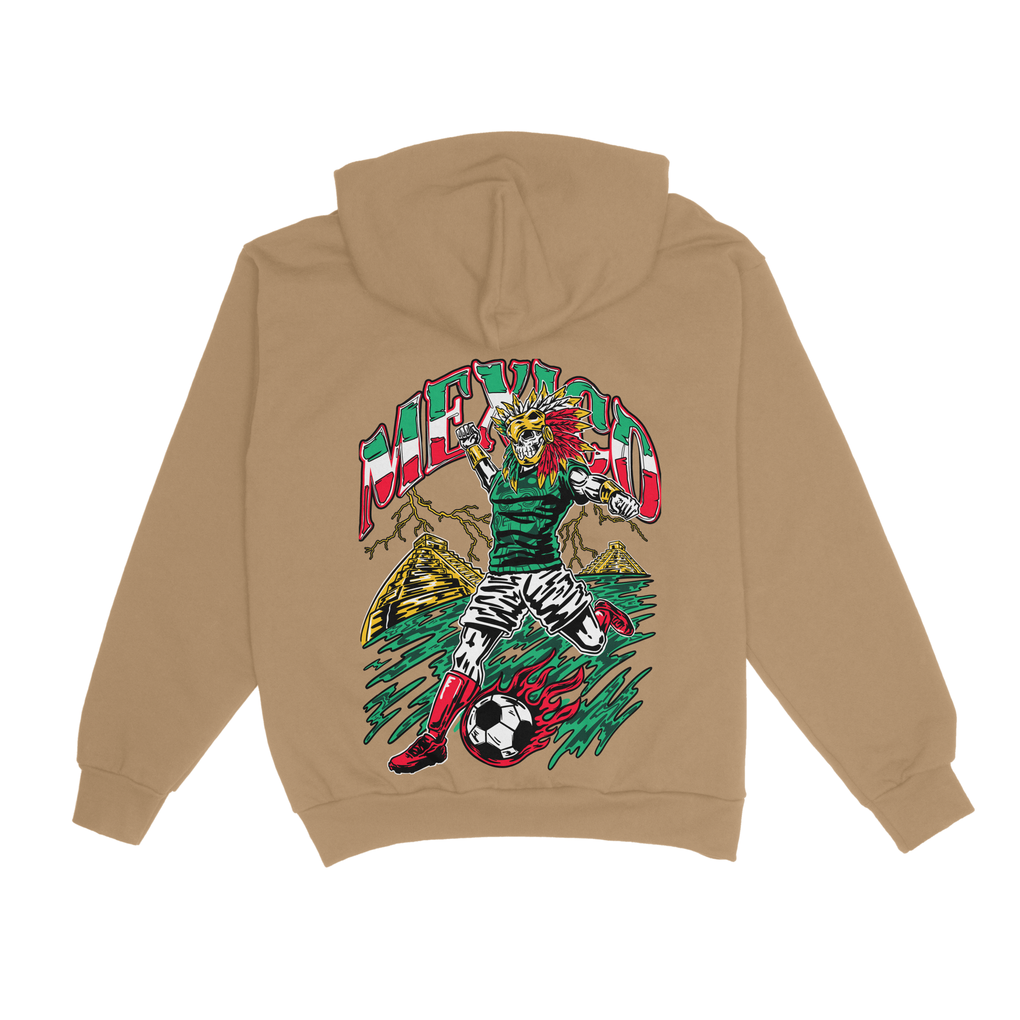 Mexico "Si Se Puede" Aztec Baller, Soccer Hoodie / Crew - Stonk Shark Co.