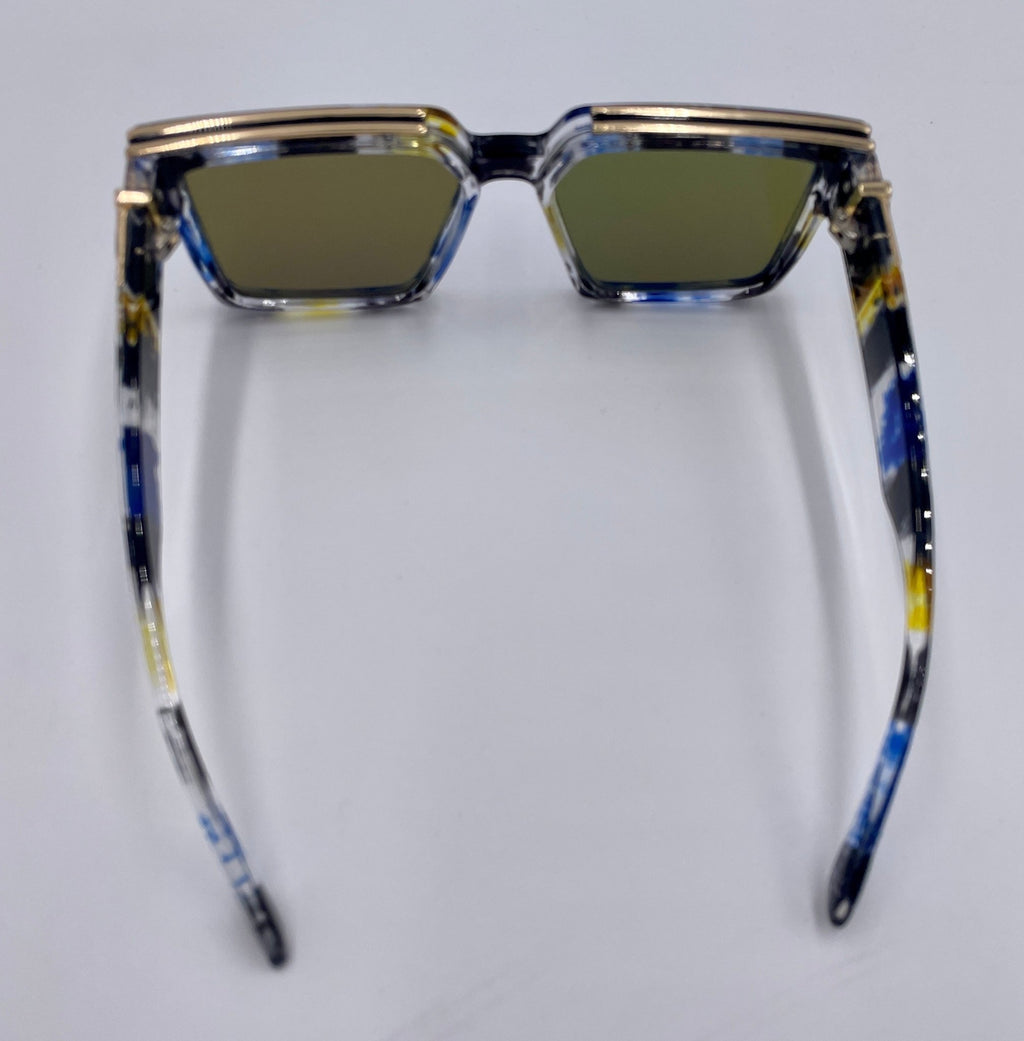 Retro Square Trillionaire Thick Frame Fashion Sunglasses - Stonk Shark Co.