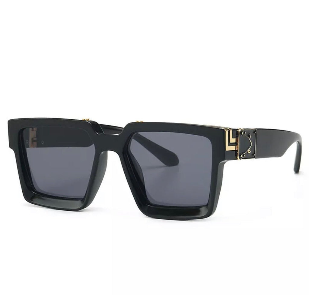 Retro Square Trillionaire Thick Frame Fashion Sunglasses - Stonk Shark Co.