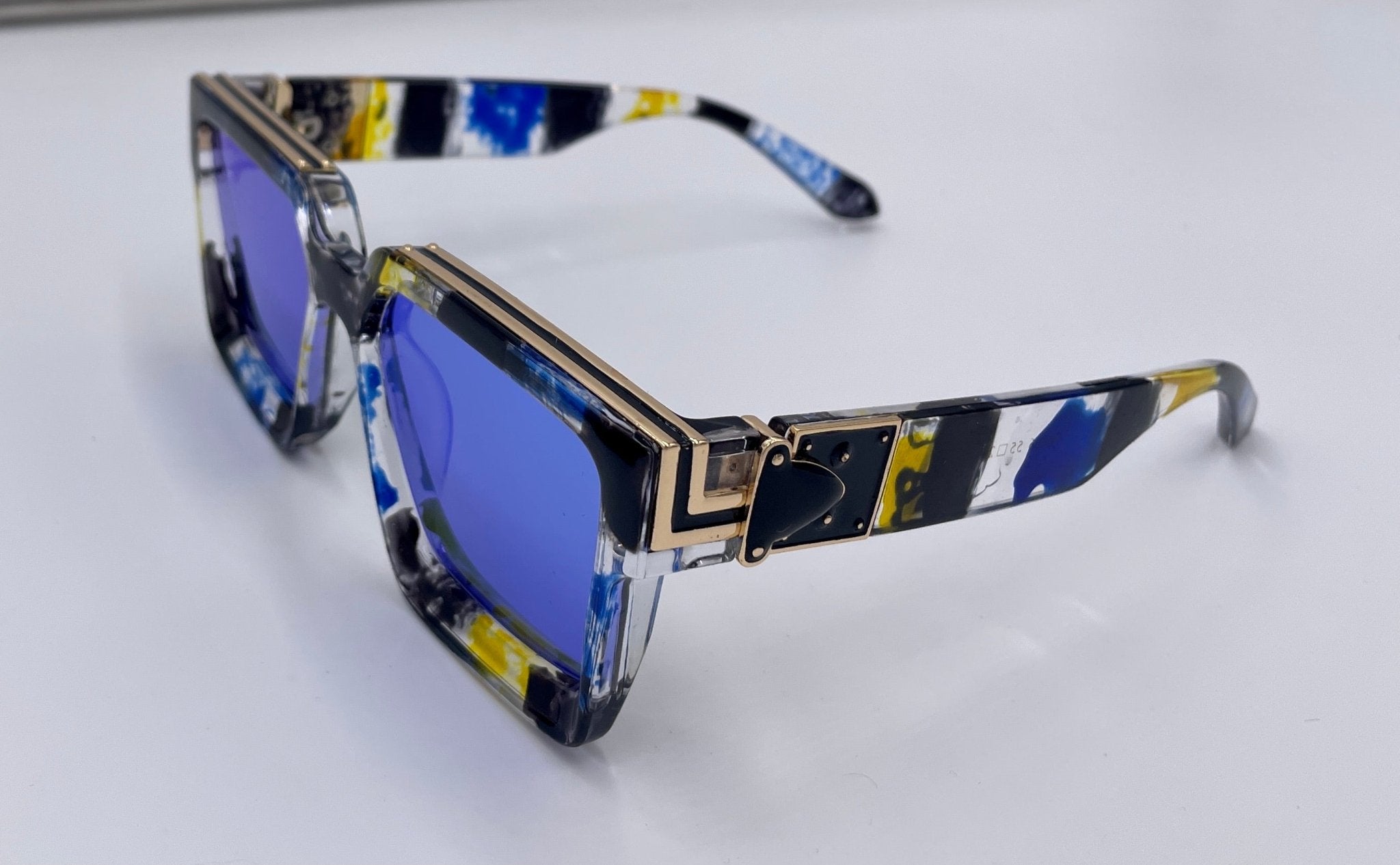 Retro Square Trillionaire Thick Frame Fashion Sunglasses - Stonk Shark Co.