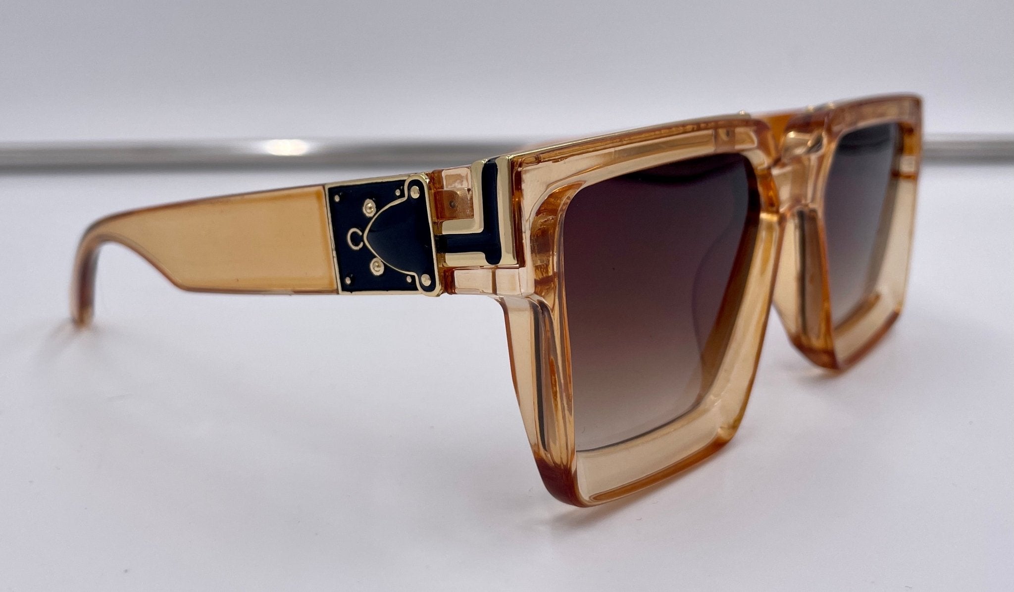 Retro Square Trillionaire Thick Frame Fashion Sunglasses - Stonk Shark Co.