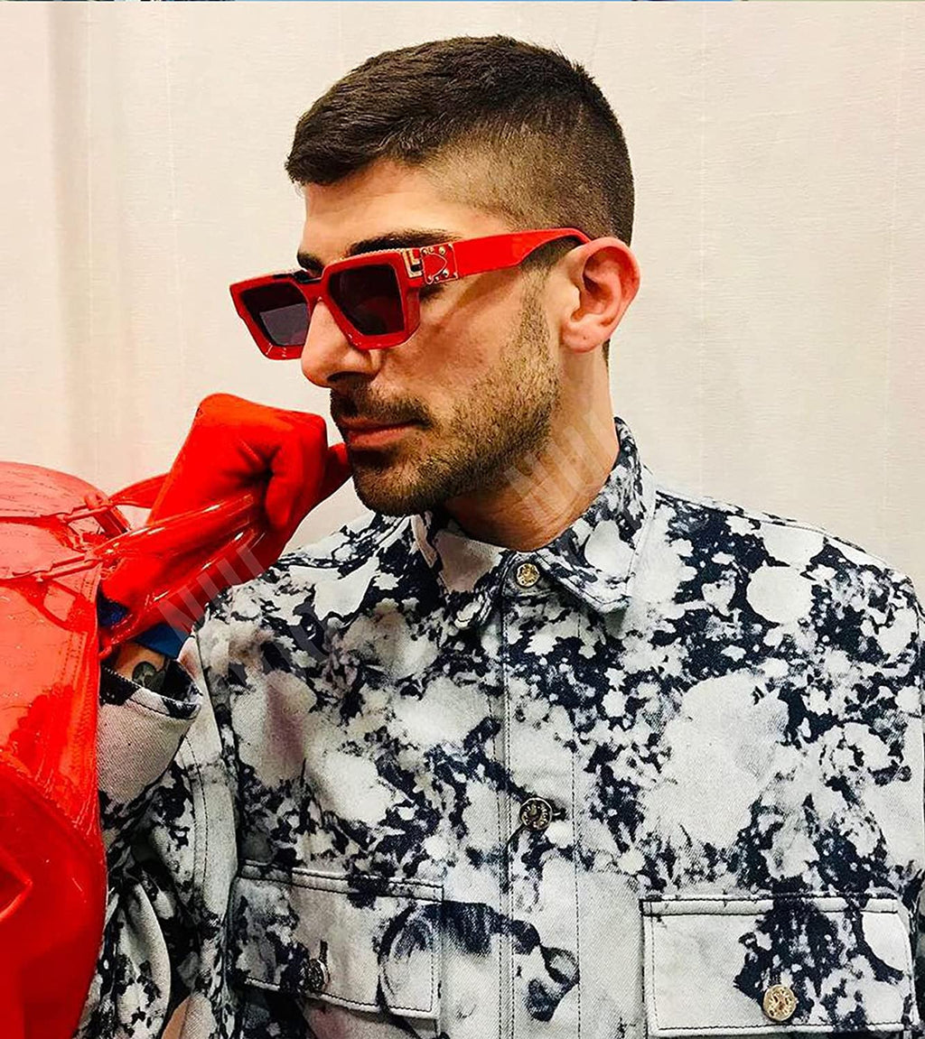 Retro Square Trillionaire Thick Frame Fashion Sunglasses - Stonk Shark Co.